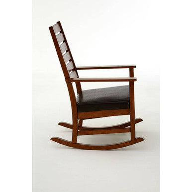 Relax Brown Leather Effect Rocking Chair - PN Home