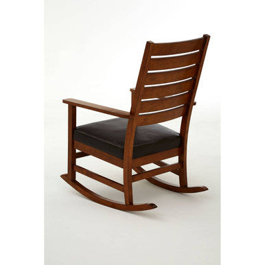 Relax Brown Leather Effect Rocking Chair - PN Home