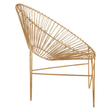 Templar Gold Wire Frame Occasional Chair - PN Home