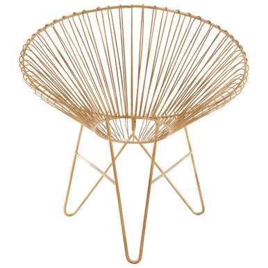 Templar Gold Wire Frame Occasional Chair - PN Home