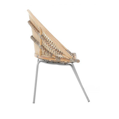 Lagom White Washed Natural Rattan Chair - PN Home