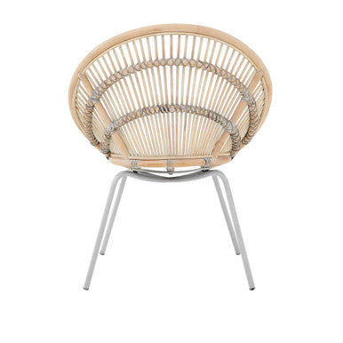 Lagom White Washed Natural Rattan Chair - PN Home