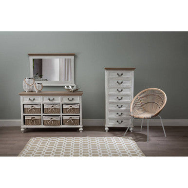 Lagom White Washed Natural Rattan Chair - PN Home