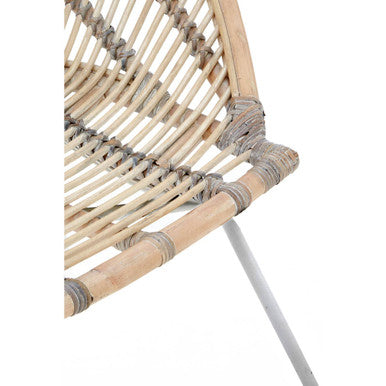 Lagom White Washed Natural Rattan Chair - PN Home
