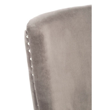 Regents Park Grey Velvet With Tufted Back Dining Chair - PN Home