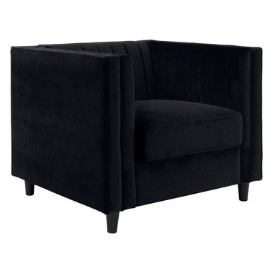 Farah Black Velvet Chair - PN Home