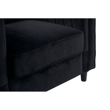 Farah Black Velvet Chair - PN Home