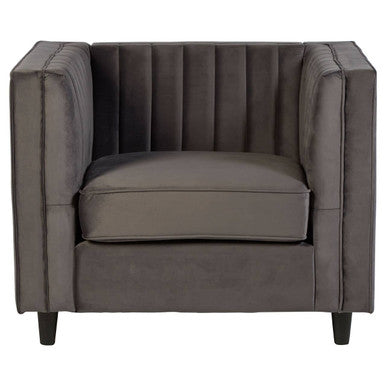 Farah Grey Velvet Chair - PN Home
