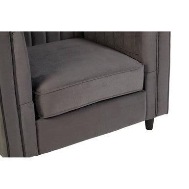 Farah Grey Velvet Chair - PN Home