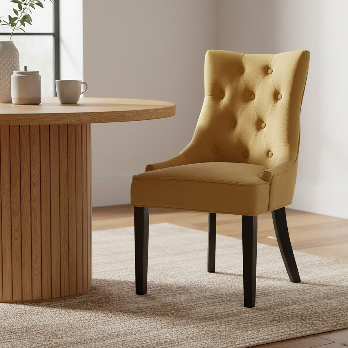 Daxton Ochre Velvet Dining Chair - PN Home