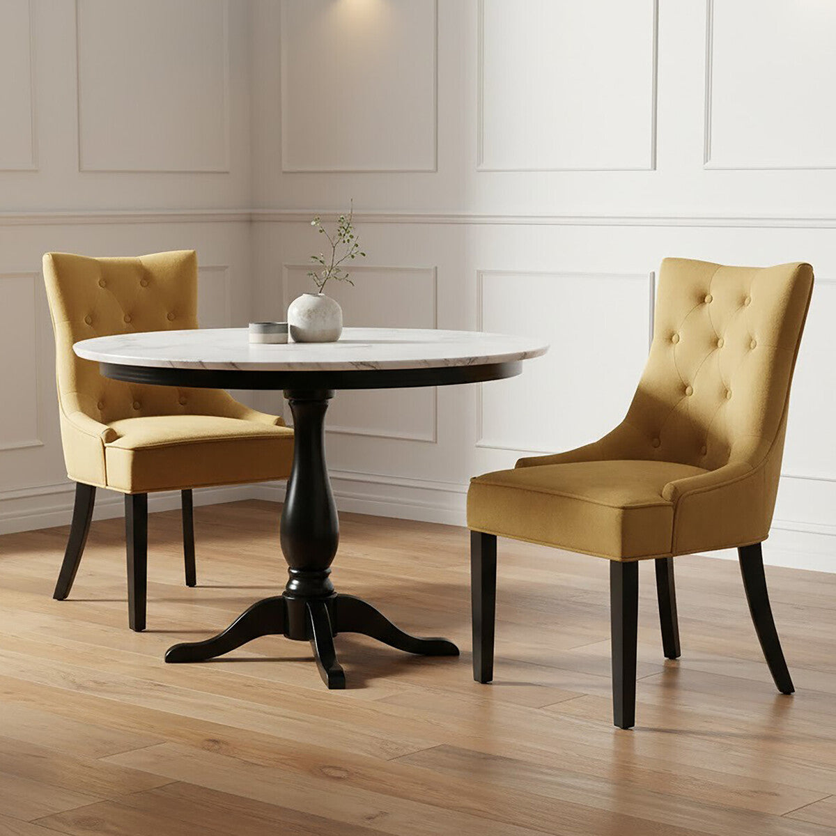 Daxton Ochre Velvet Dining Chair - PN Home