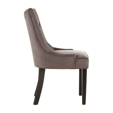 Daxton Storm Grey Velvet Dining Chair - PN Home