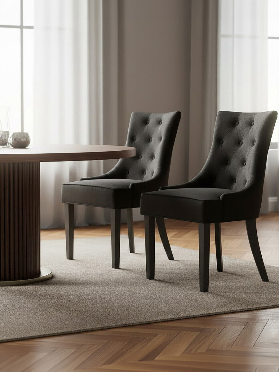 Daxton Black Velvet Dining Chair - PN Home