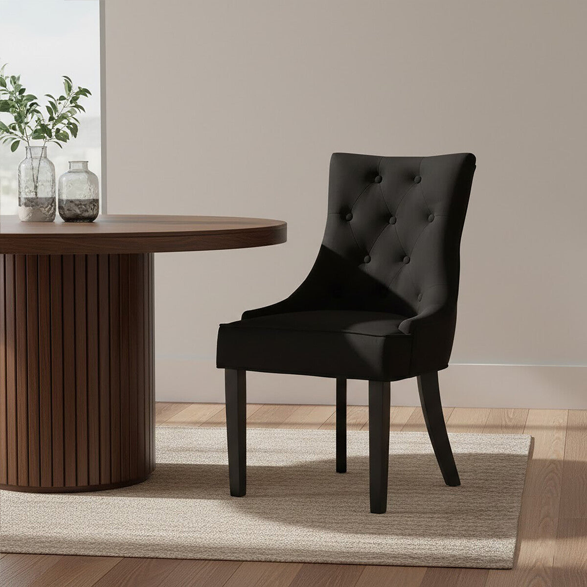 Daxton Black Velvet Dining Chair - PN Home