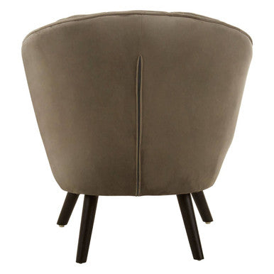 Regents Park Grey Velvet Curved Chair - PN Home