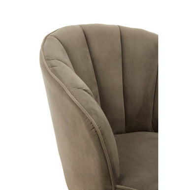 Regents Park Grey Velvet Curved Chair - PN Home