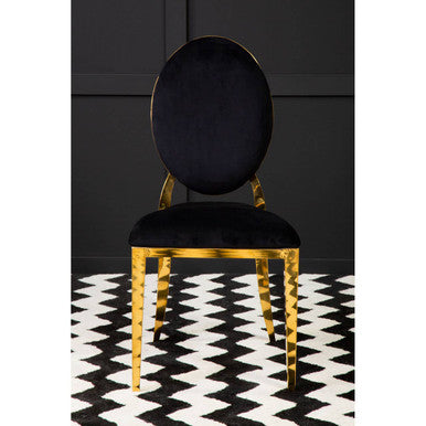 Sarita Stackable Gold Finish Dining Chair - PN Home