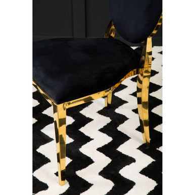 Sarita Stackable Gold Finish Dining Chair - PN Home