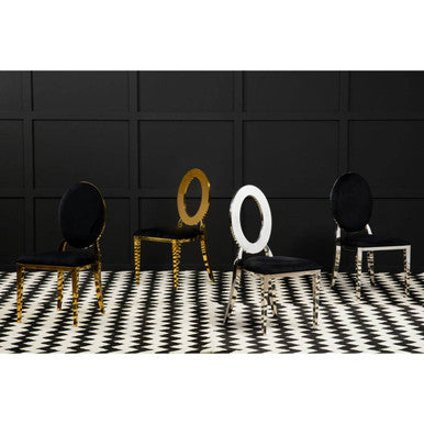 Sarita Stackable Gold Frame Dining Chair