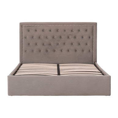 Hannah Grey Ottoman King Bed - PN Home