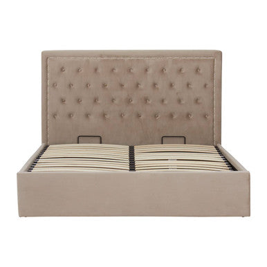 Hannah Mink Velvet Ottoman King Bed - PN Home