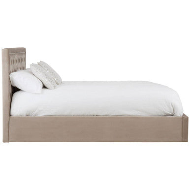 Hannah Mink Velvet Ottoman King Bed - PN Home