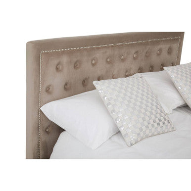 Hannah Mink Velvet Ottoman King Bed - PN Home
