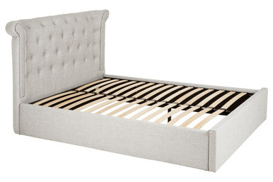 Edison Light Grey Ottoman Double Bed - PN Home