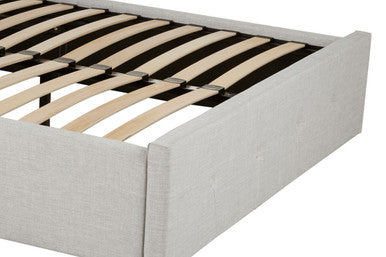 Edison Light Grey Ottoman Double Bed - PN Home