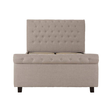 Orlando Light Grey Ottoman Double Bed - PN Home