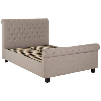 Orlando Light Grey Ottoman Double Bed - PN Home