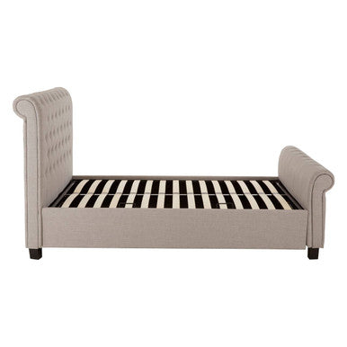 Orlando Light Grey Ottoman Double Bed - PN Home