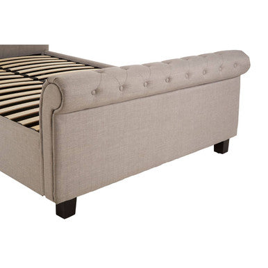 Orlando Light Grey Ottoman Double Bed - PN Home