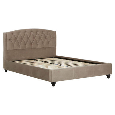 Josephine Mink Brushed Velvet Double Bed - PN Home