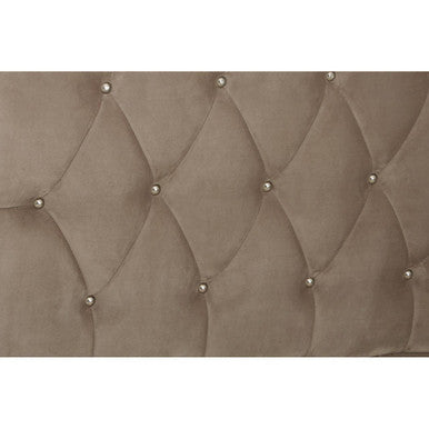 Josephine Mink Brushed Velvet Double Bed - PN Home