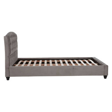Josephine Grey Velvet King Bed - PN Home