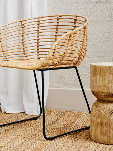 Lagom Natural Rattan Rounded Chair