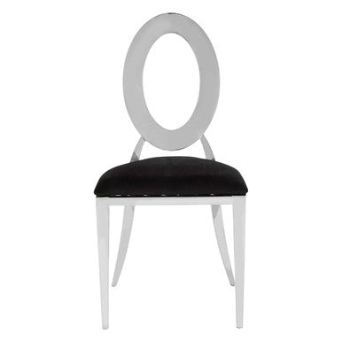 Sarita Stackable Silver Frame Dining Chair - PN Home