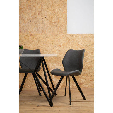 Weston Marble Effect Dining Table With 6 Chairs Set - PN Home