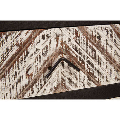 Lombok Black 2 Drawer Bedside Table - PN Home