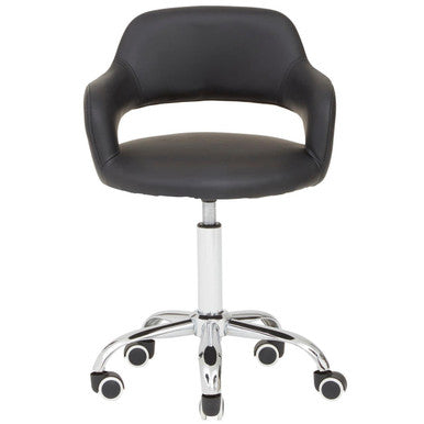 Fionna Black Home Office Chair with Curved Back - PN Home