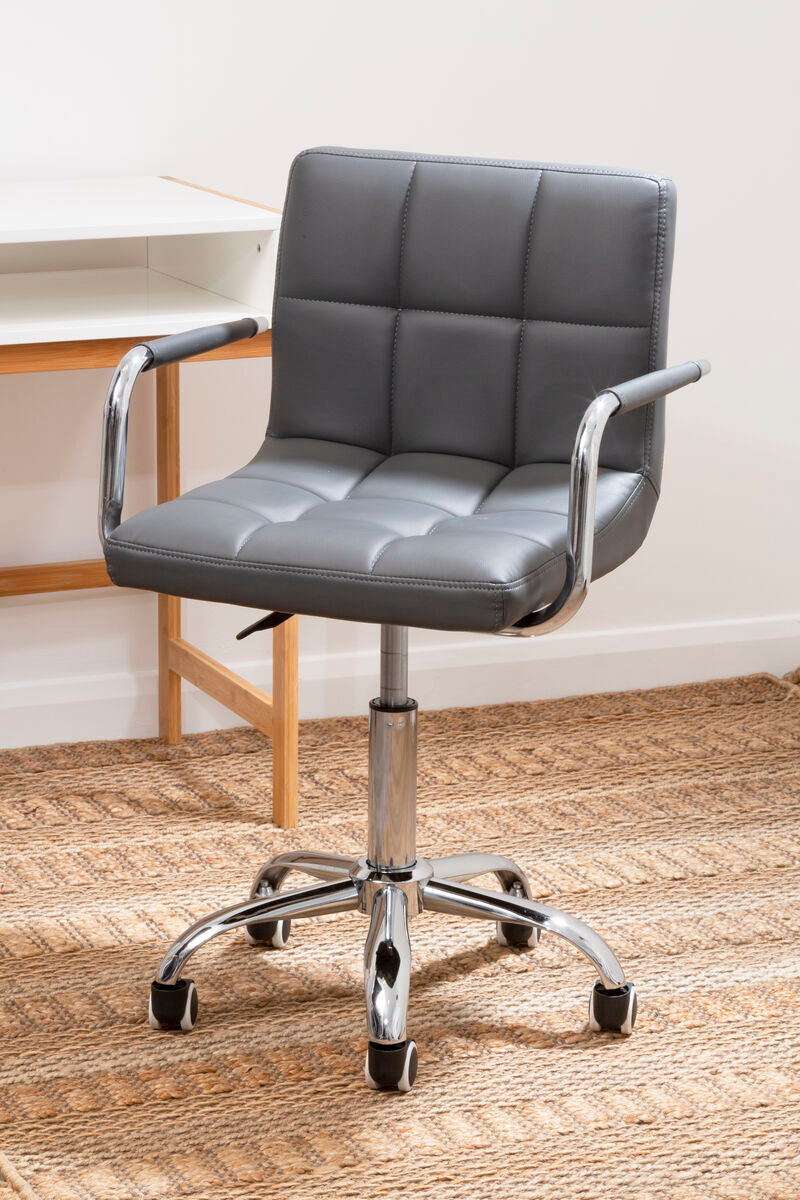 Finn Grey Home Office Chair With Swivel Base - PN Home