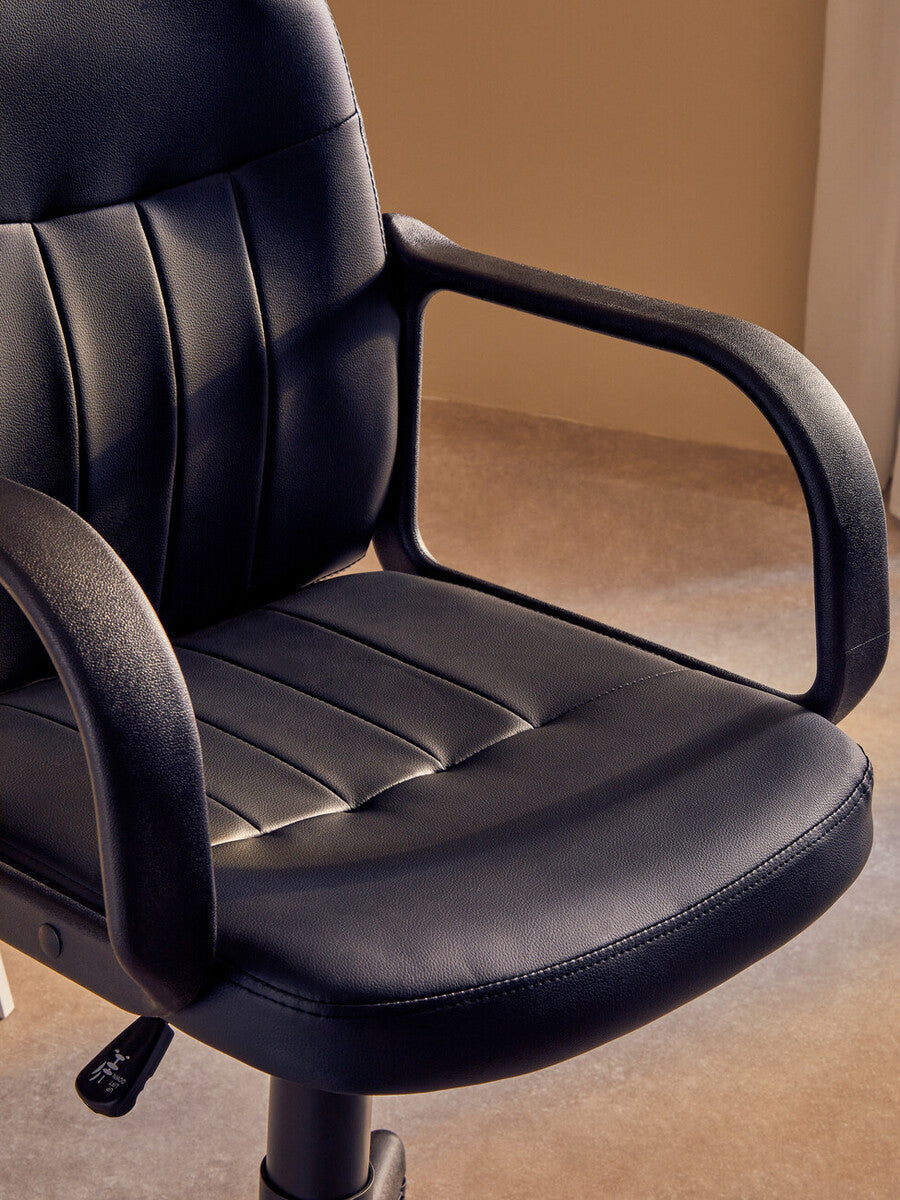 Flint Black Pu Home Office Chair - PN Home