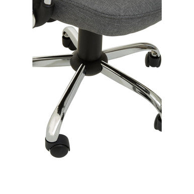 Fenix Grey Home Office Chair With Chrome Arms - PN Home