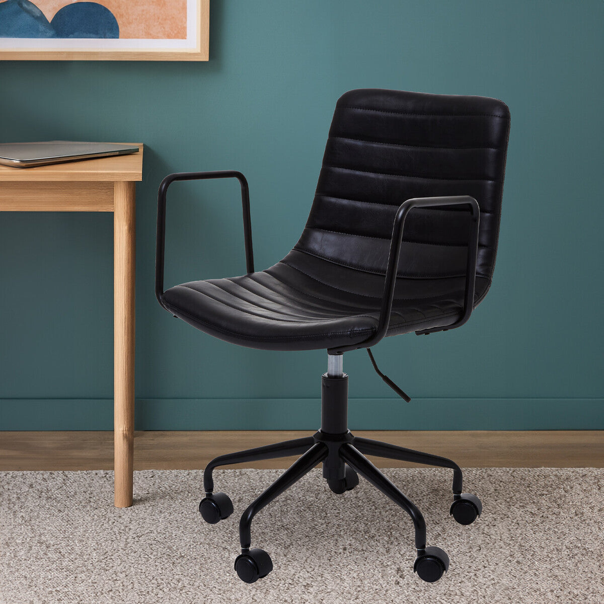 Forbes Black Home Office Chair - PN Home