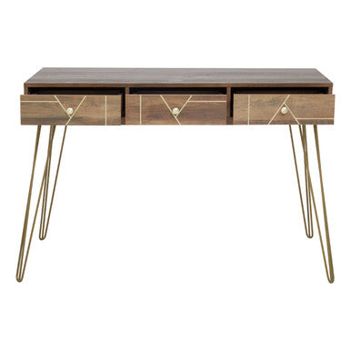 Flori Three Drawer Desk