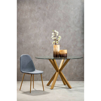 Salford Dining Table With Ash Wood Effect Metal Legs