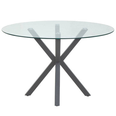 Salford Round Dining Table With Grey Metal Legs - PN Home