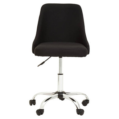 Brent Black And Chrome Home Office Chair