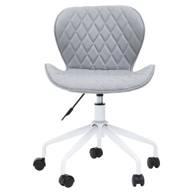 Brent Grey And White Home Office Chair - PN Home
